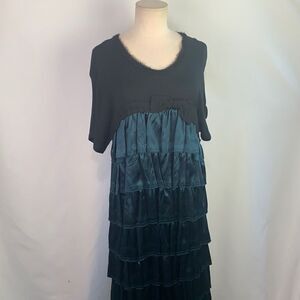 Lanvin VTG black with bow top/layered bottom dress